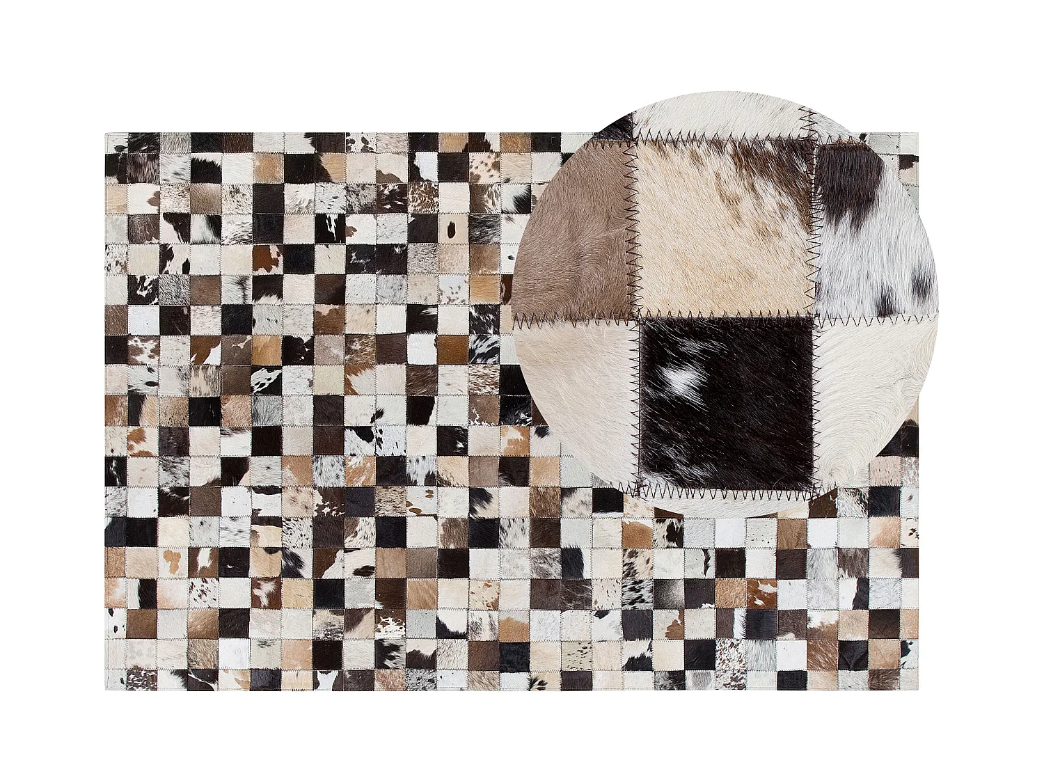 Tapis CERLI Blanc 140 x 200 cm Cuir