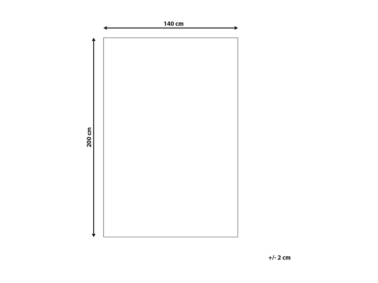 Vloerkleed CERLI 140 x 200 cm Leer Wit