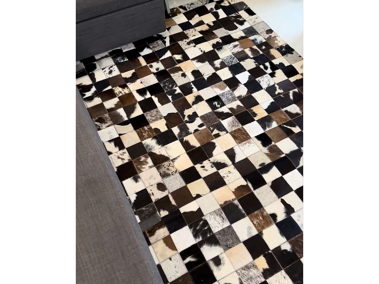 Tapis CERLI 140 x 200 cm Cuir Blanc