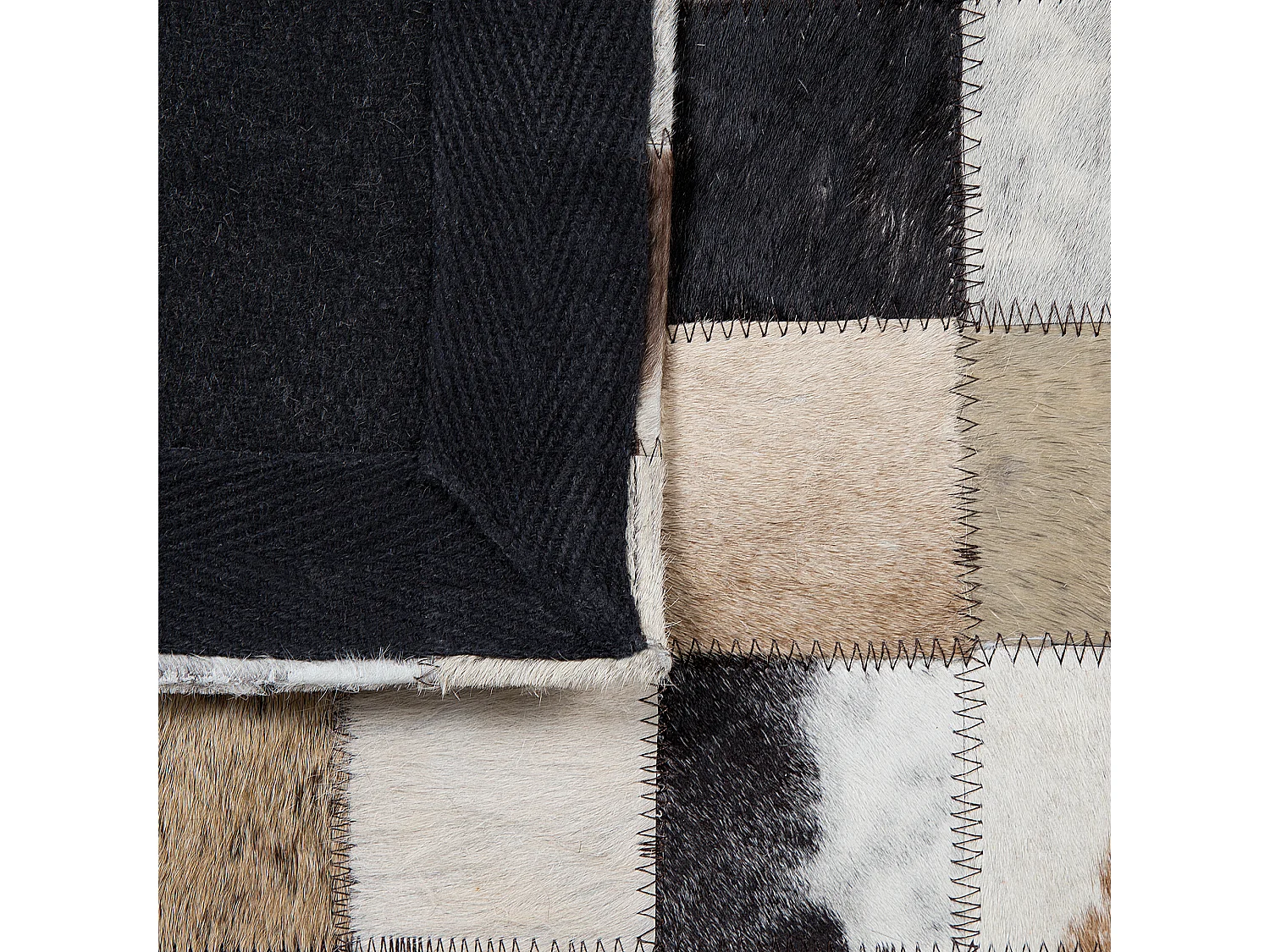 Tapis CERLI 140 x 200 cm Cuir Blanc