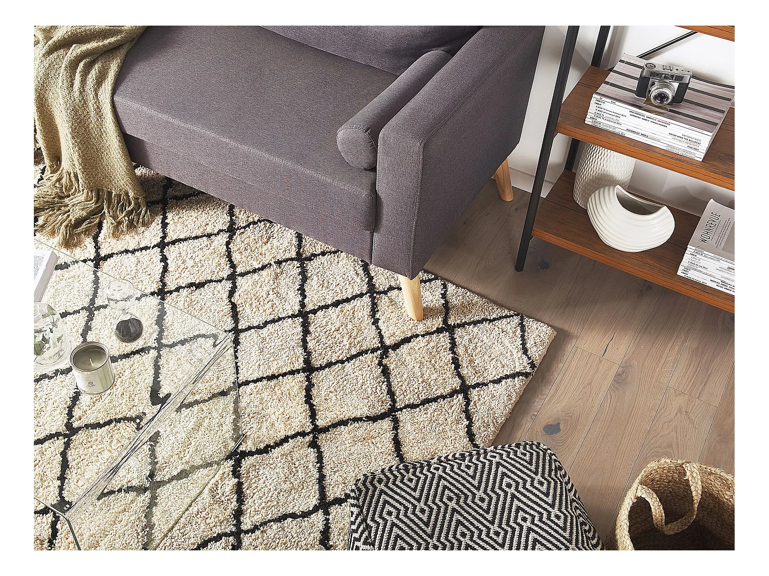 Tapis MIDYAT Beige 200 x 200 cm