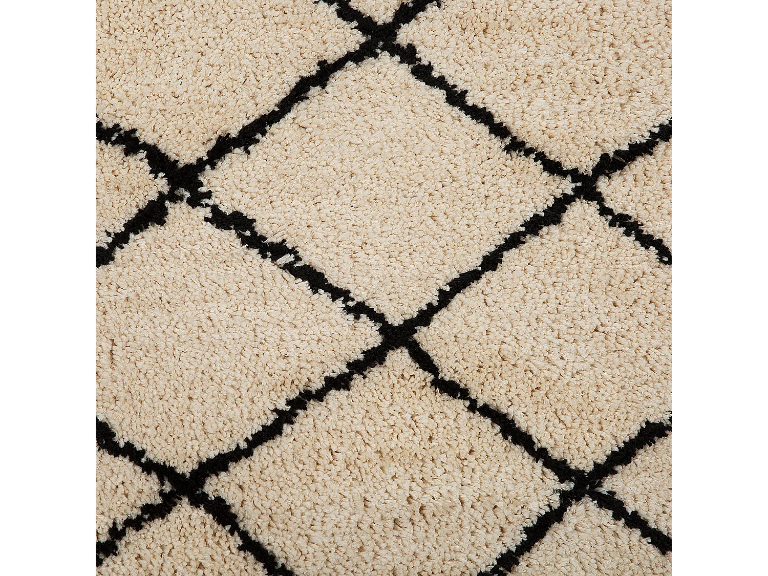 Alfombra beige/negro 200 x 200 cm MIDYAT