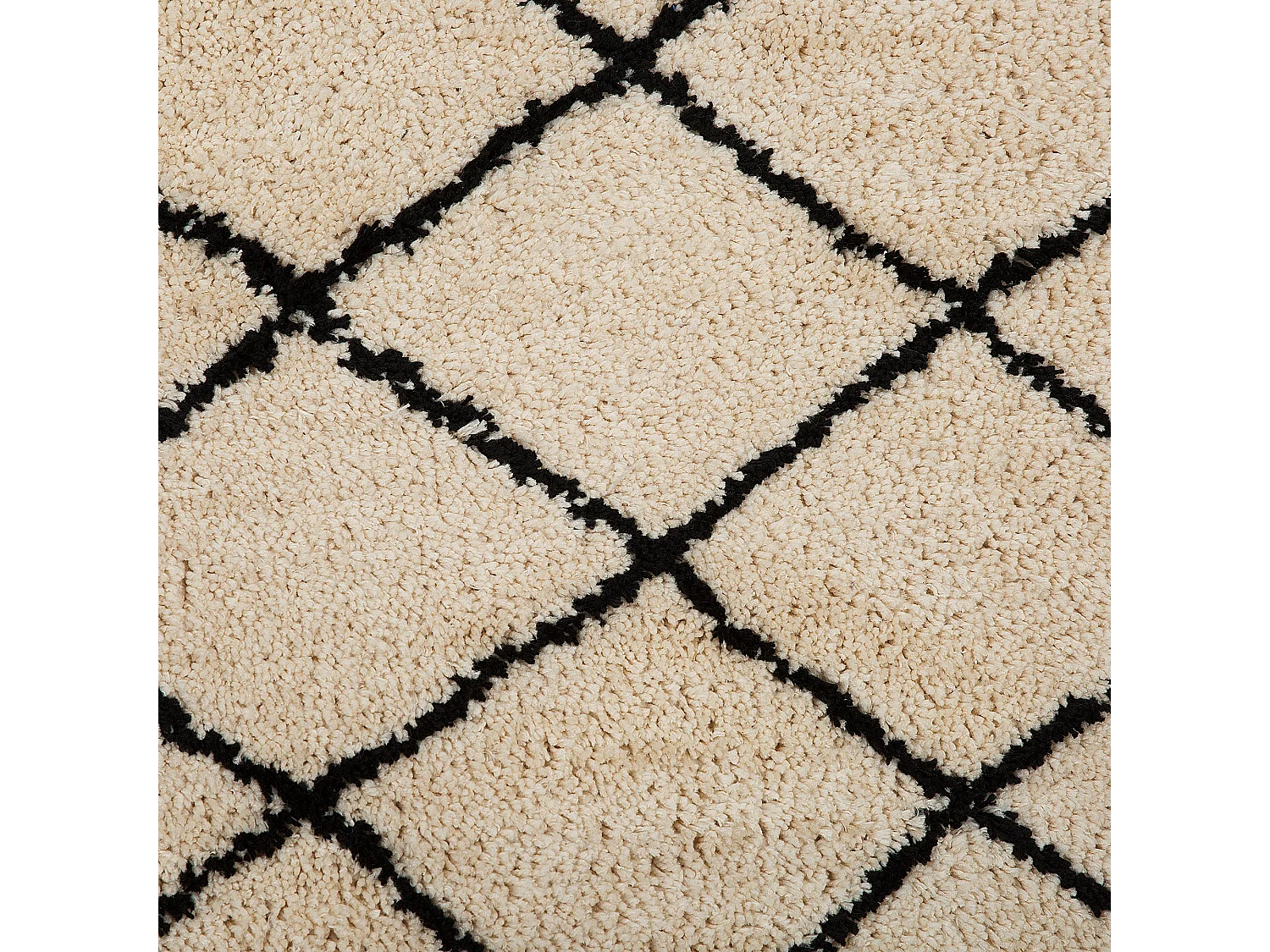 Tappeto beige-nero 200 x 200 cm MIDYAT