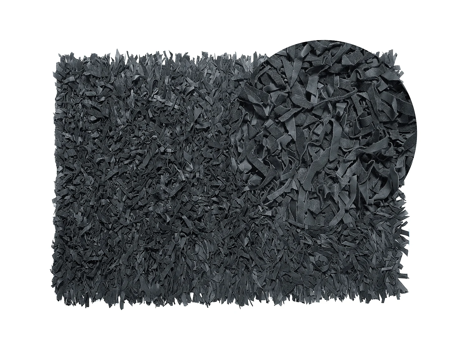 Tapis épais noir 140 x 200 cm MUT