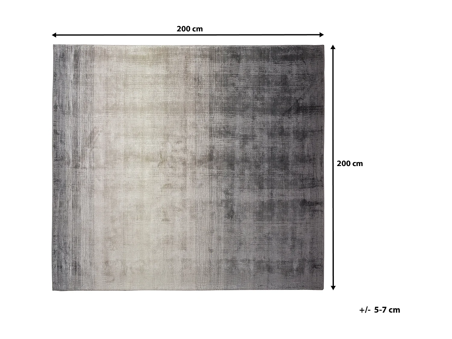 Tapis gris foncé et gris clair 200 x 200 cm ERCIS