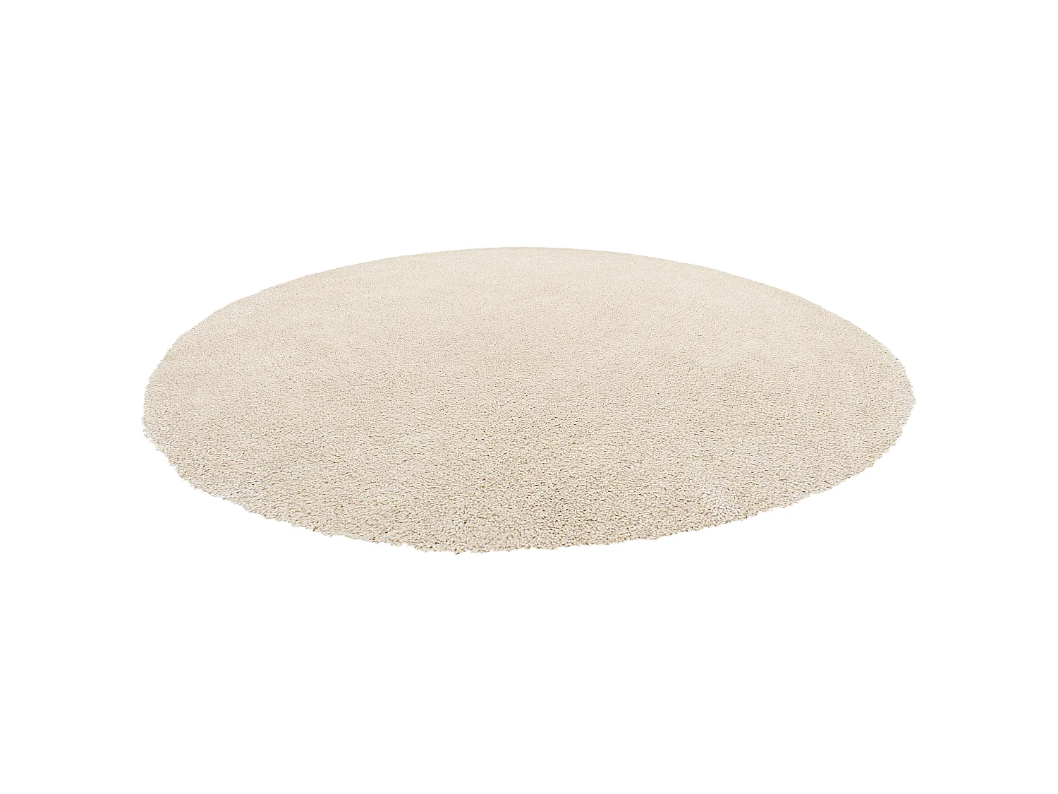 Dywan shaggy okrągły ⌀ 140 cm beżowy DEMRE