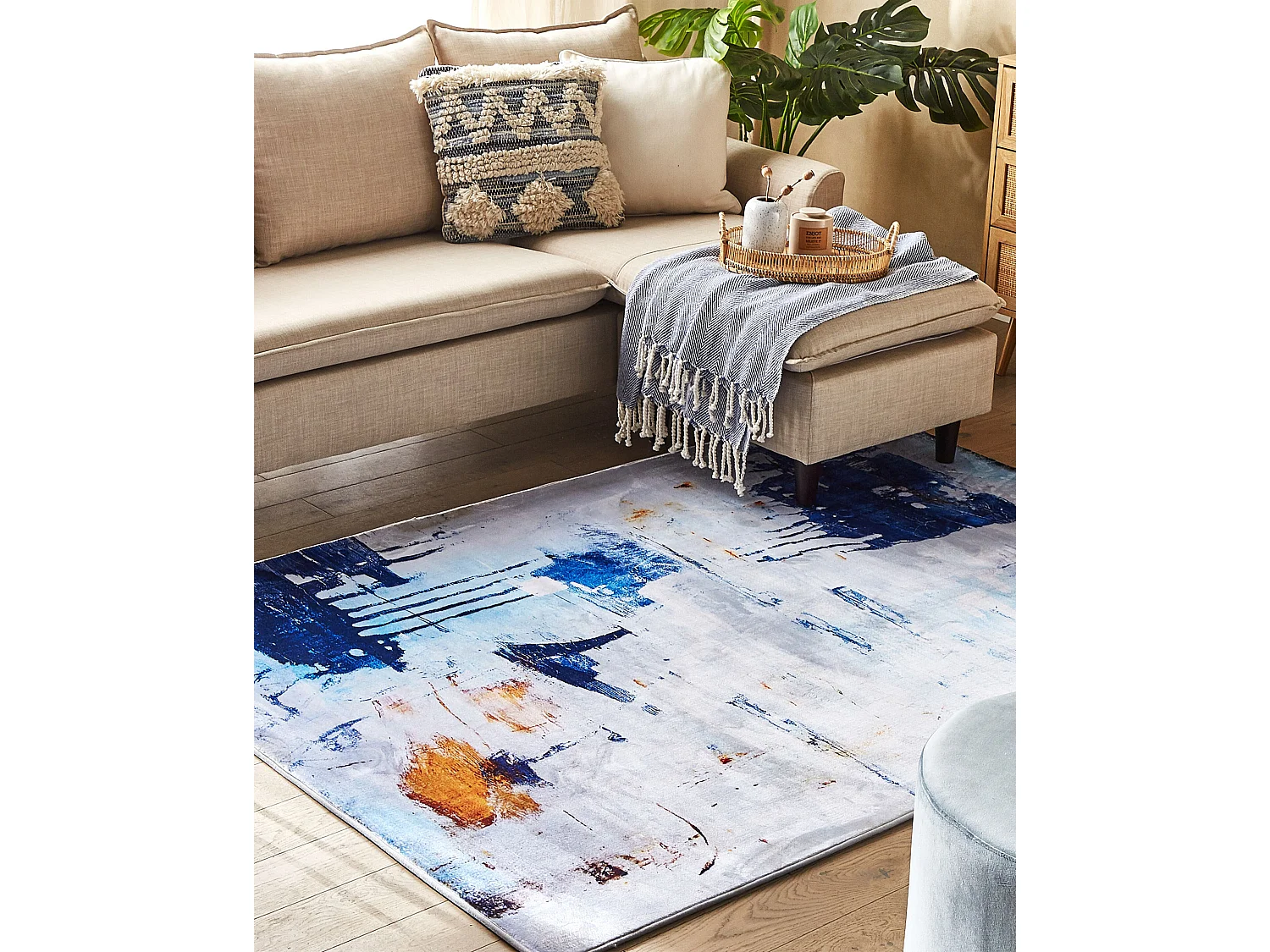 Vloerkleed polyester meerkleurig 140 x 200 cm ADAPAZARI