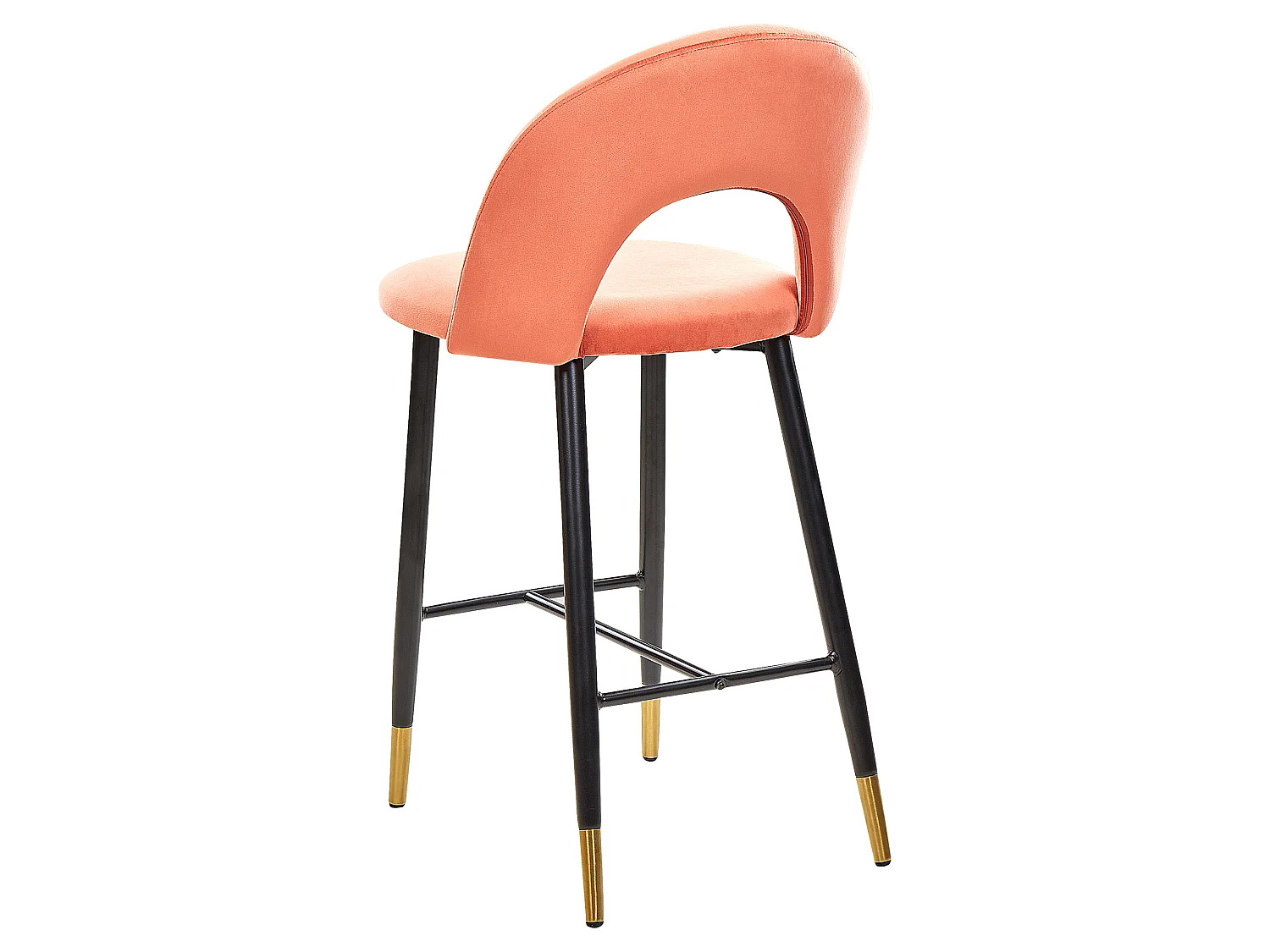 Lot de 2 chaises de bar FALTON Velours Corail