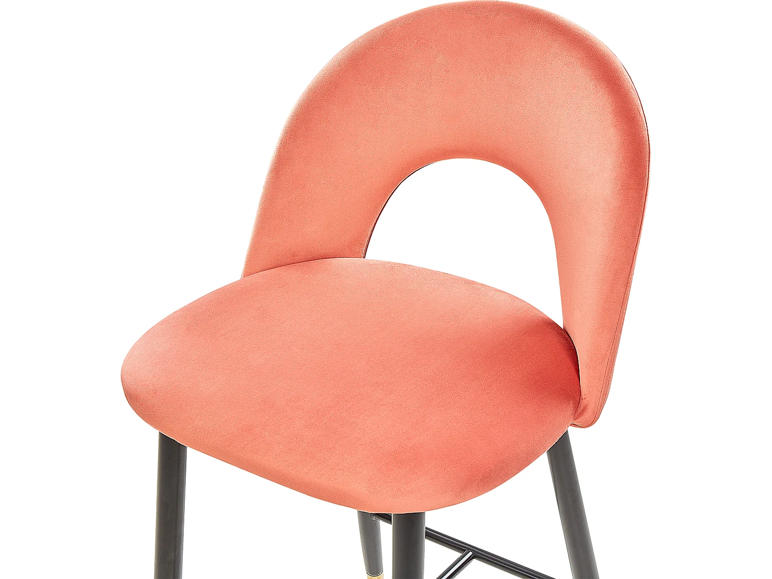 Lot de 2 chaises de bar FALTON Velours Corail