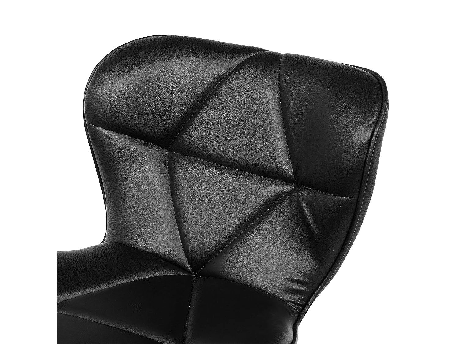 Barhocker 2er Set Kunstleder schwarz Metallgestell höhenverstellbar Valetta