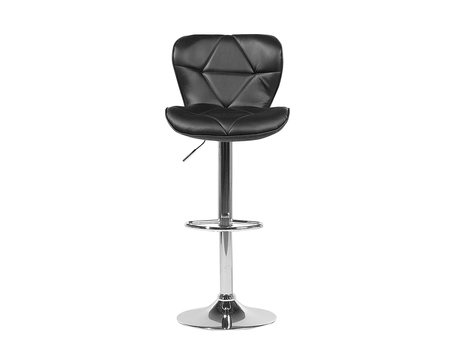 Conjunto de 2 sillas de bar VALETTA Piel sintética giratoria Negro