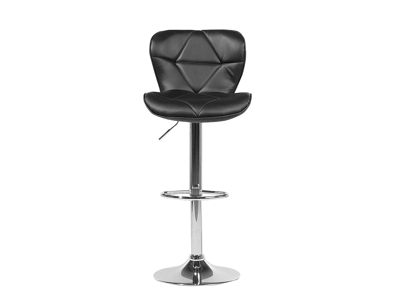 Lot de 2 chaises de bar VALETTA Cuir PU Noir