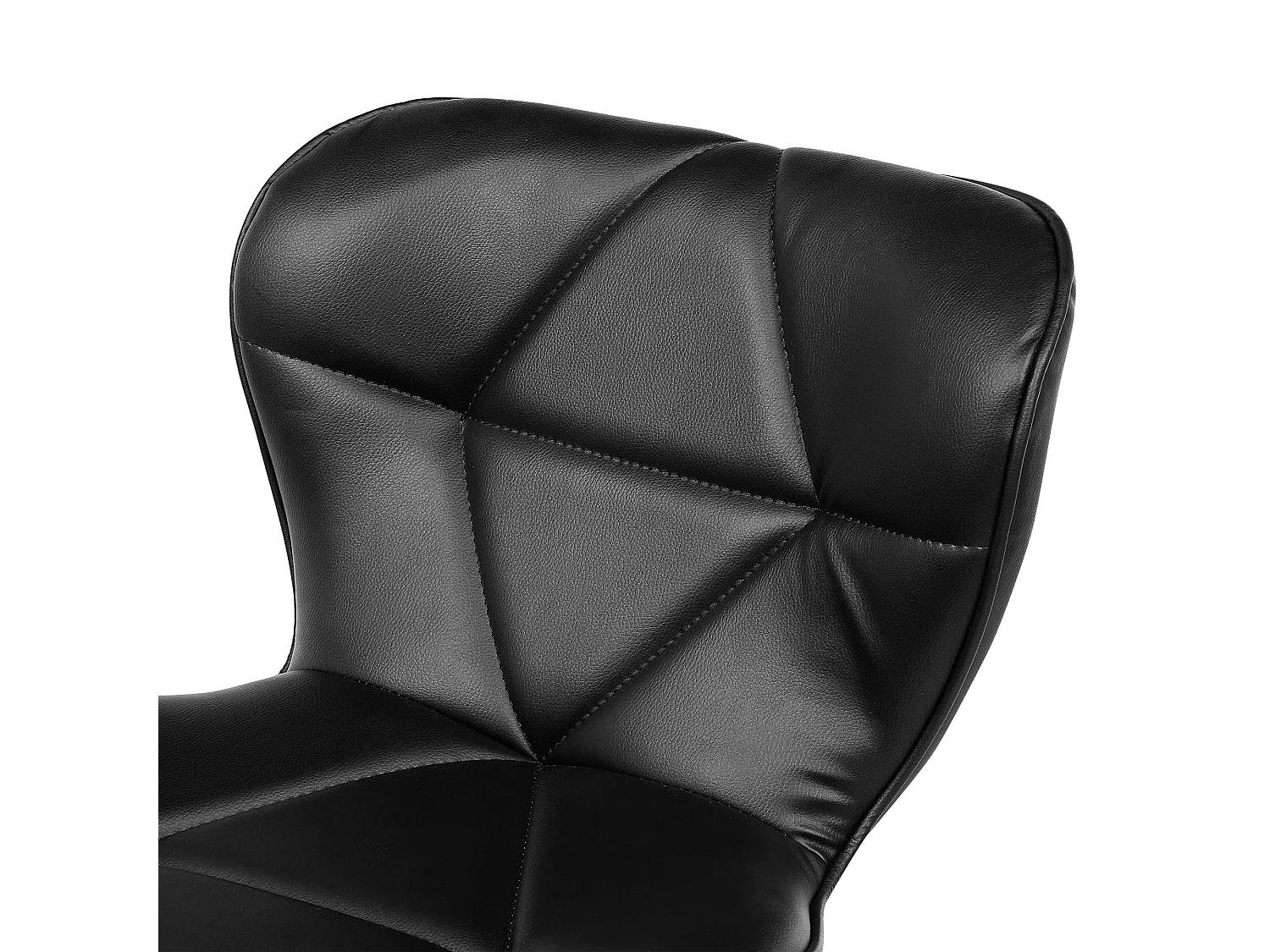 Lot de 2 chaises de bar VALETTA Cuir PU Noir