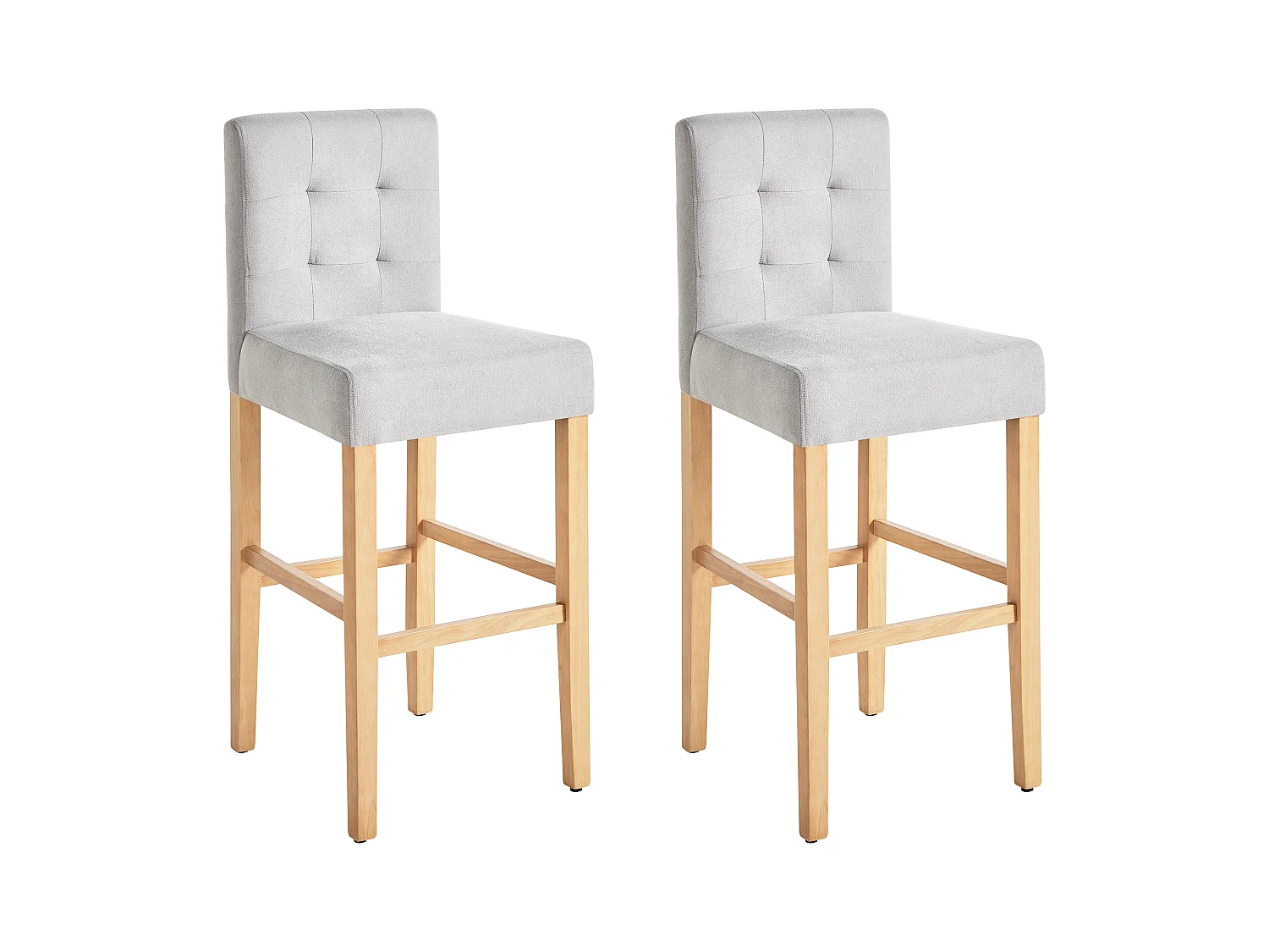 Lot de 2 chaises de bar MADISON Gris