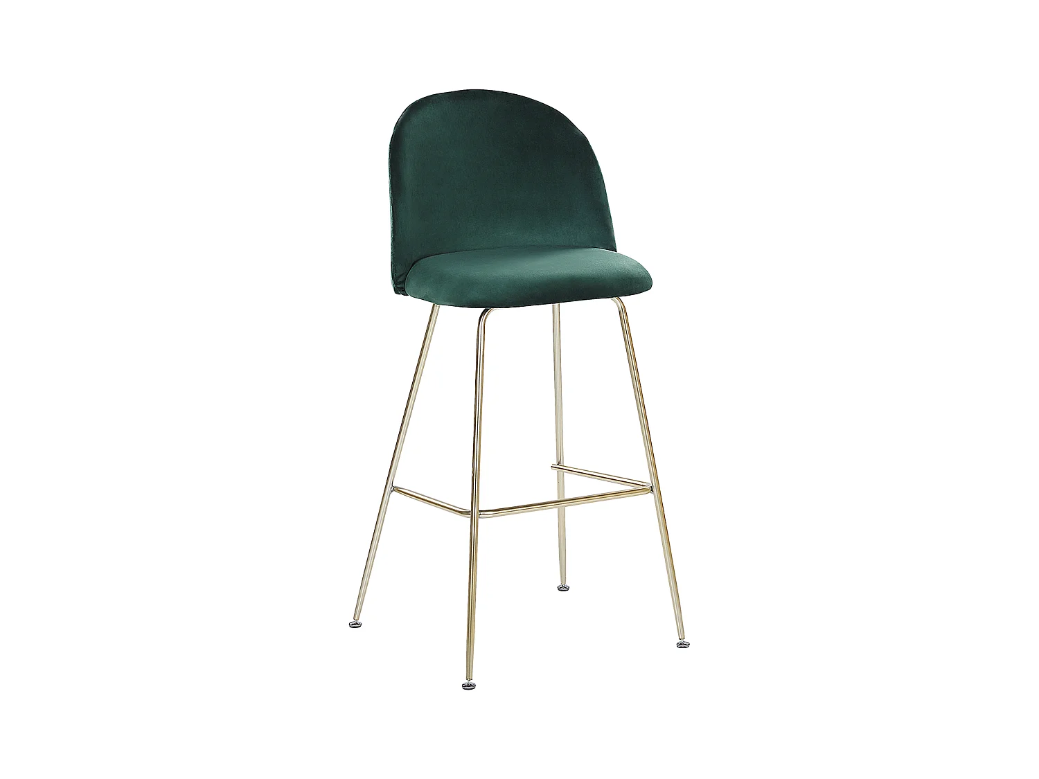 Lot de 2 chaises de bar ARCOLA Velours Vert émeraude