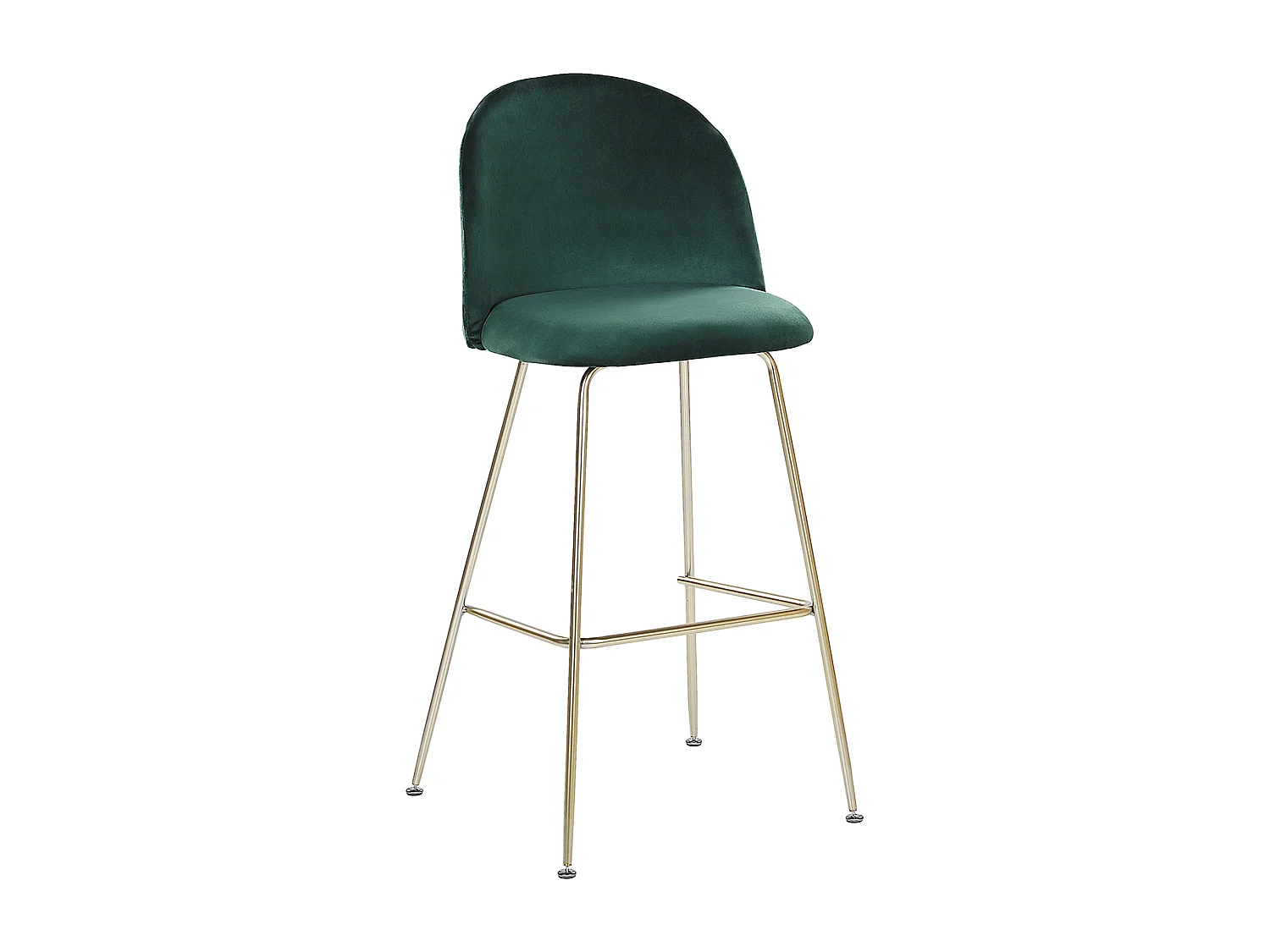 Lot de 2 chaises de bar ARCOLA Velours Vert émeraude