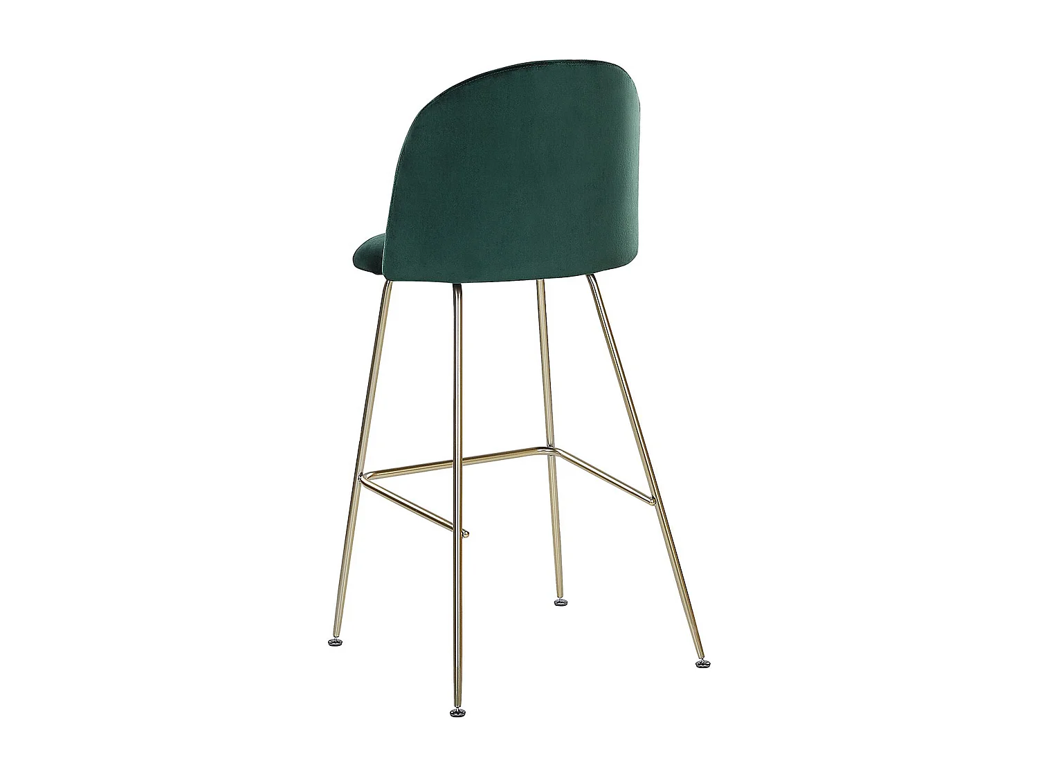 Lot de 2 chaises de bar ARCOLA Velours Vert émeraude
