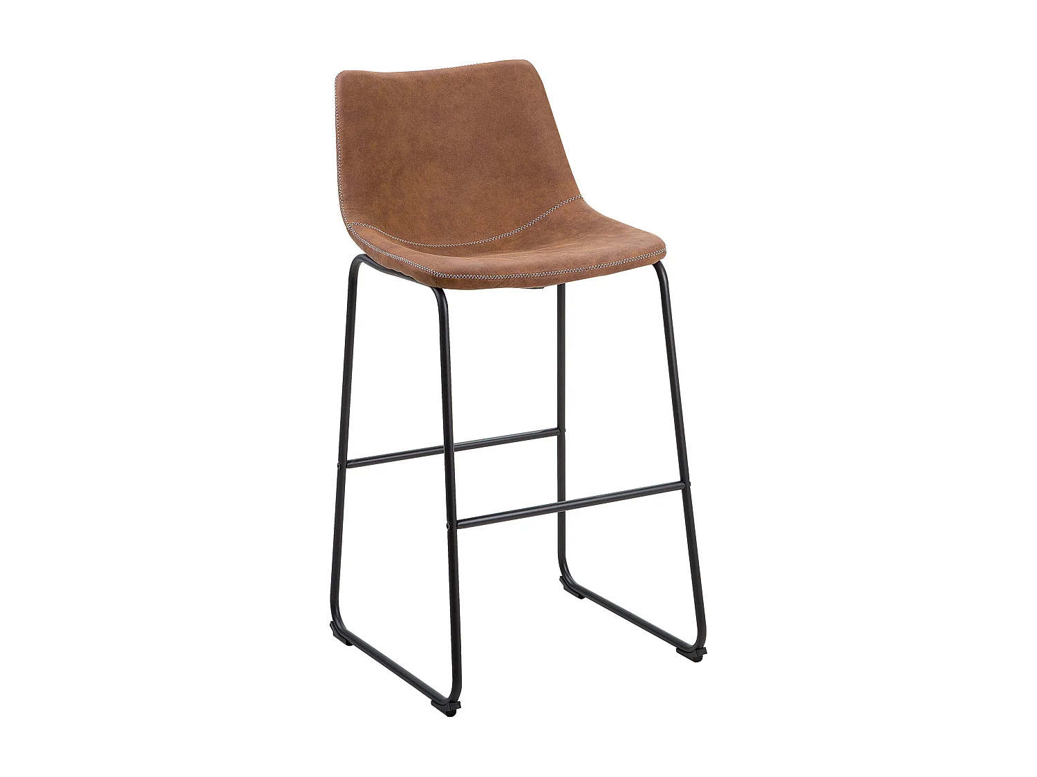 Lot de 2 chaises de bar FRANKS Marron doré
