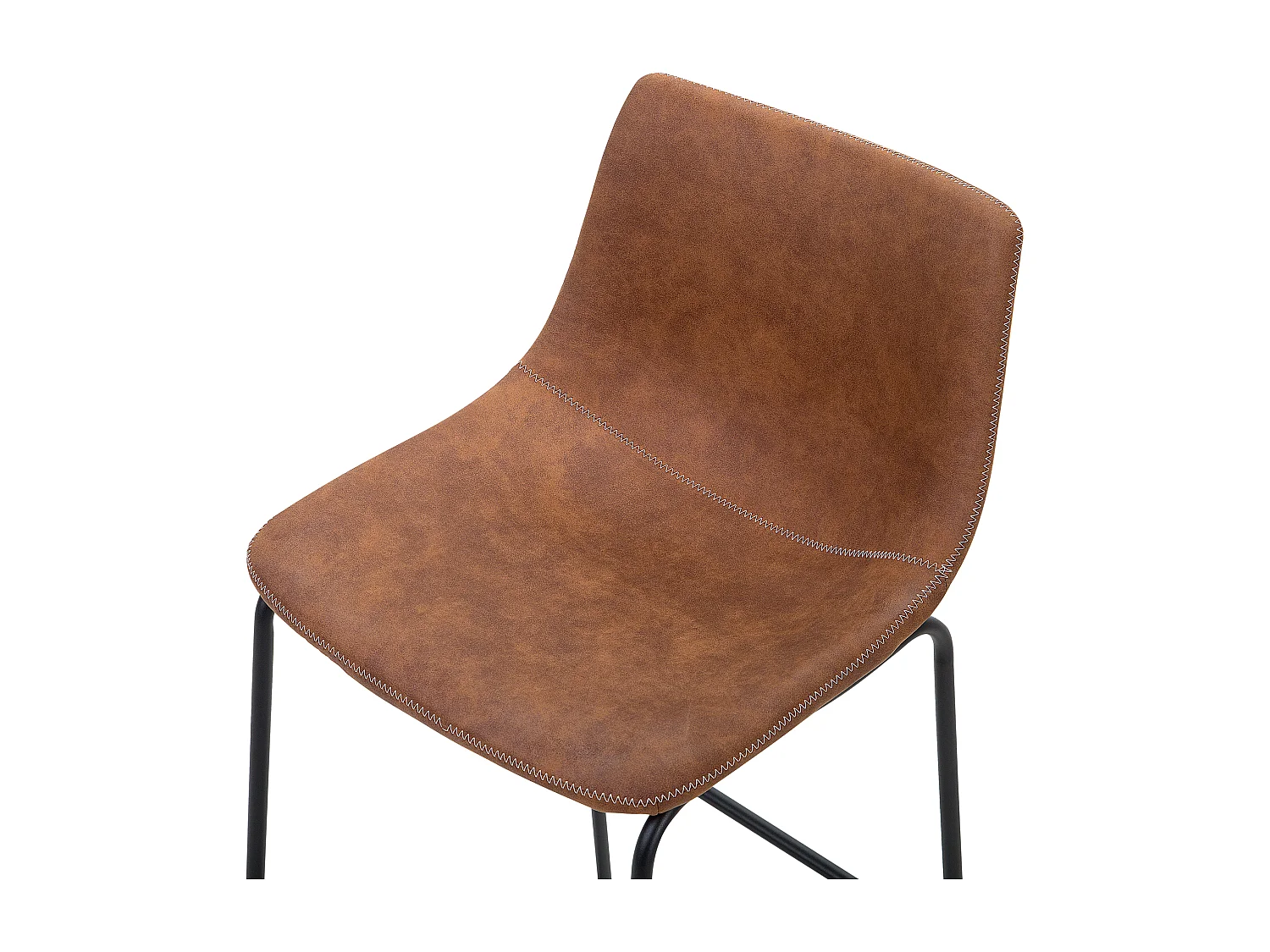 Bequeme und stilvolle Barstühle im Retro-Design 2er Set braun Franks