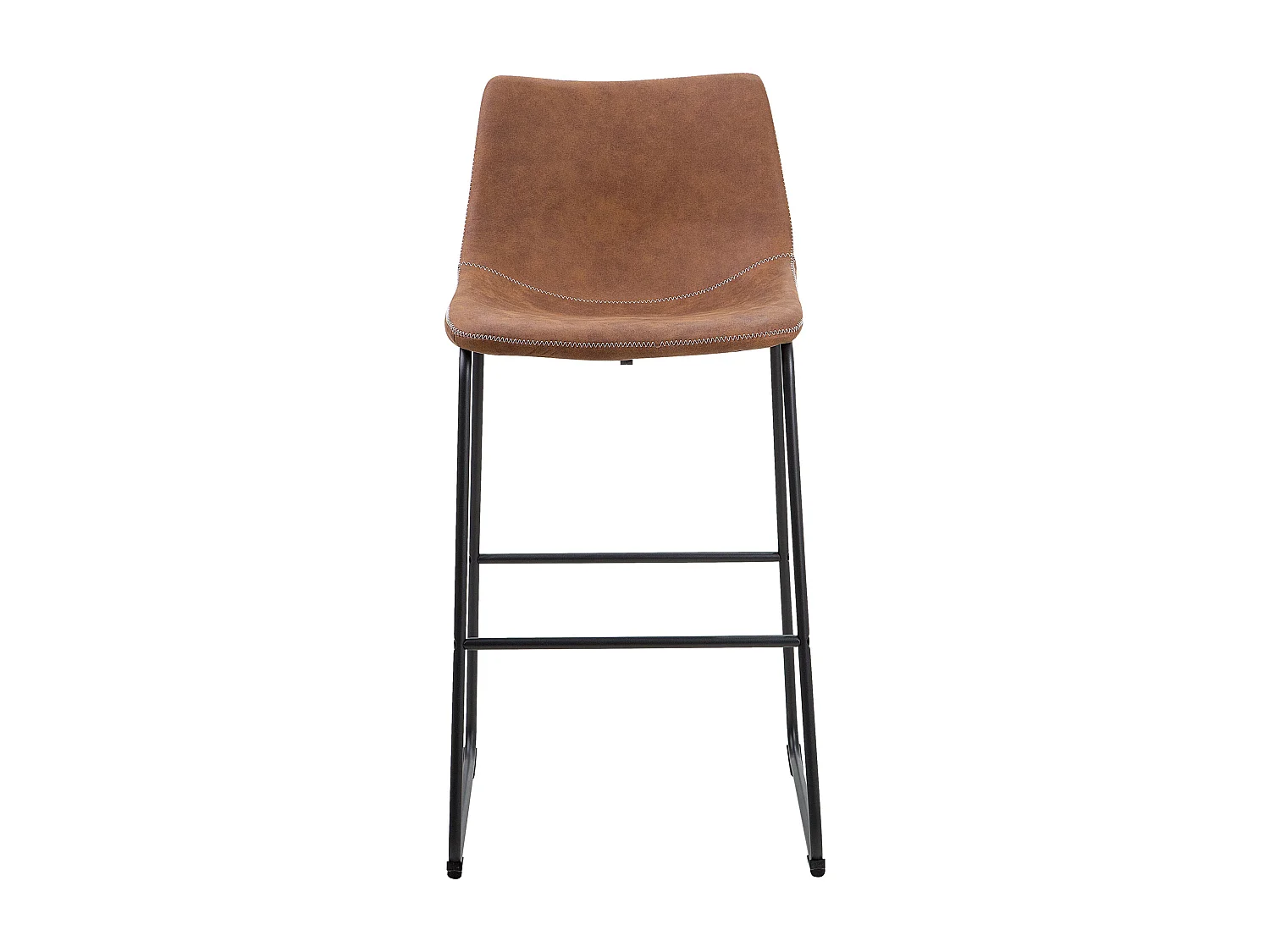 Lot de 2 chaises de bar FRANKS Marron doré