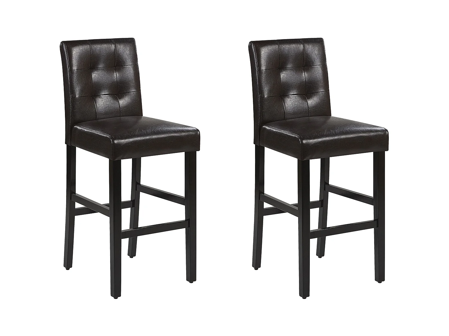 Set van 2 barstoelen MADISON Kunstleer Bruin
