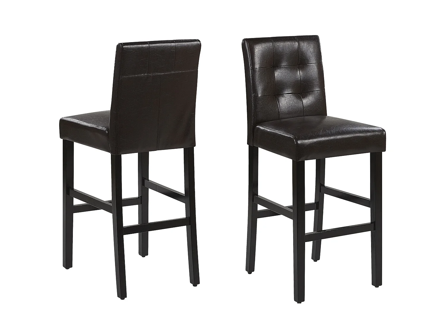 Set van 2 barstoelen MADISON Kunstleer Bruin