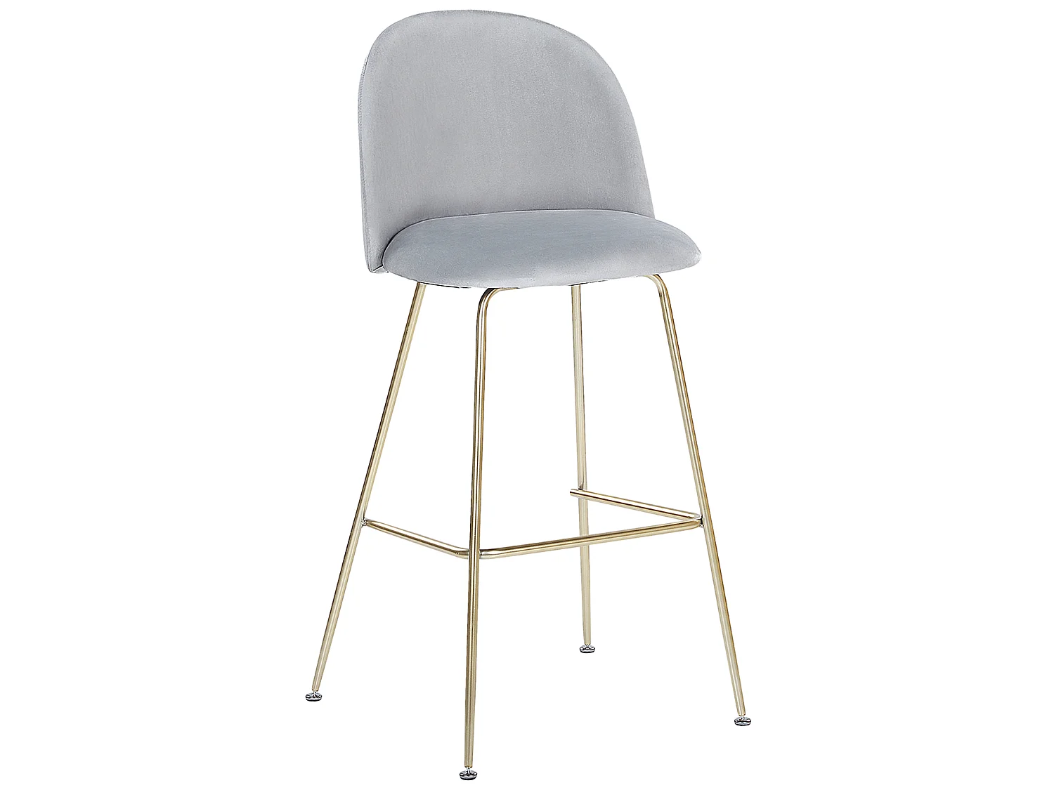 Set di 2 sedie alte ARCOLA Velluto Grigio chiaro