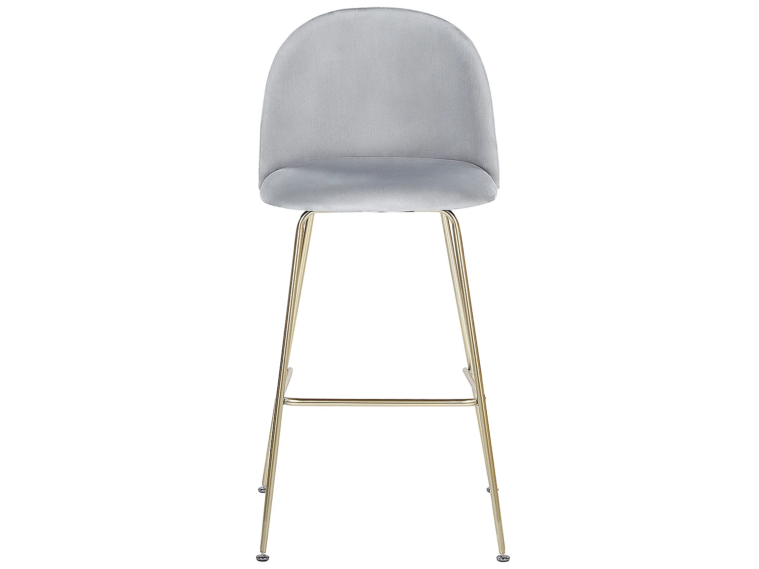 Set di 2 sedie alte ARCOLA Velluto Grigio chiaro