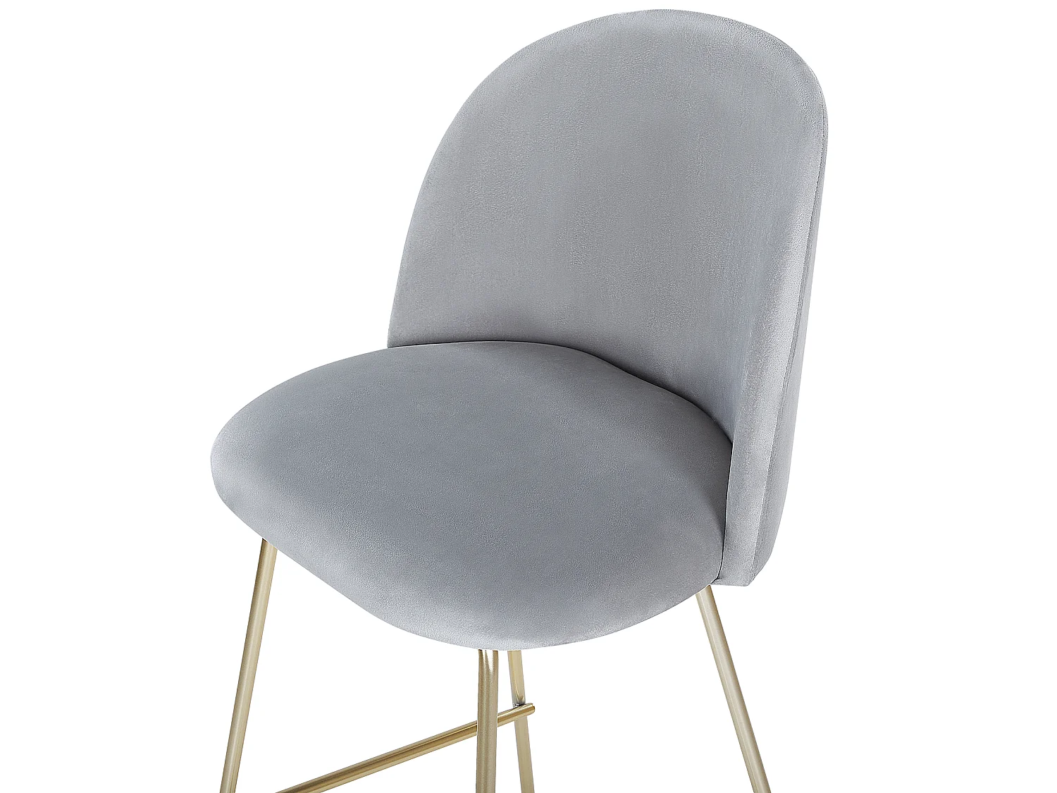 Set di 2 sedie alte ARCOLA Velluto Grigio chiaro