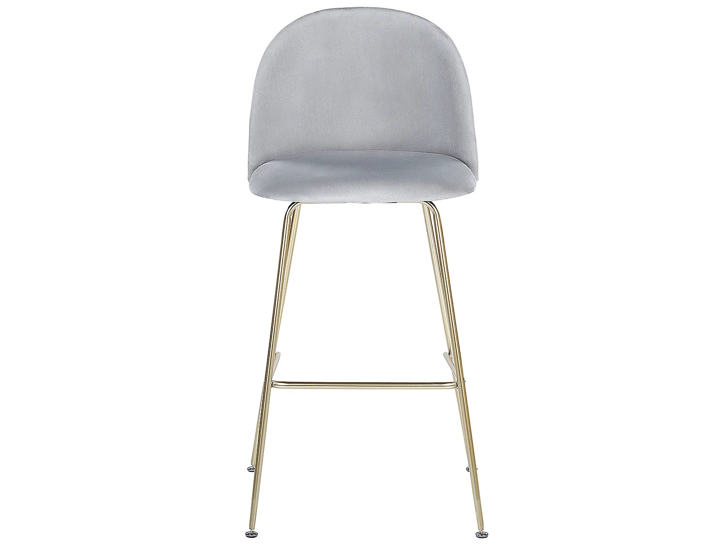 Conjunto de 2 bancos de bar ARCOLA Veludo Cinzento claro