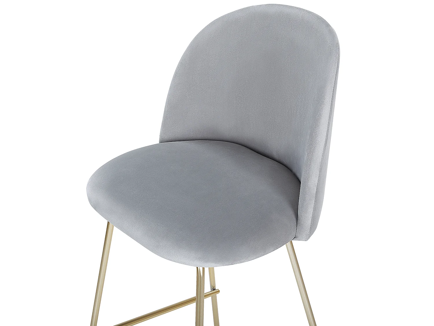 Conjunto de 2 bancos de bar ARCOLA Veludo Cinzento claro