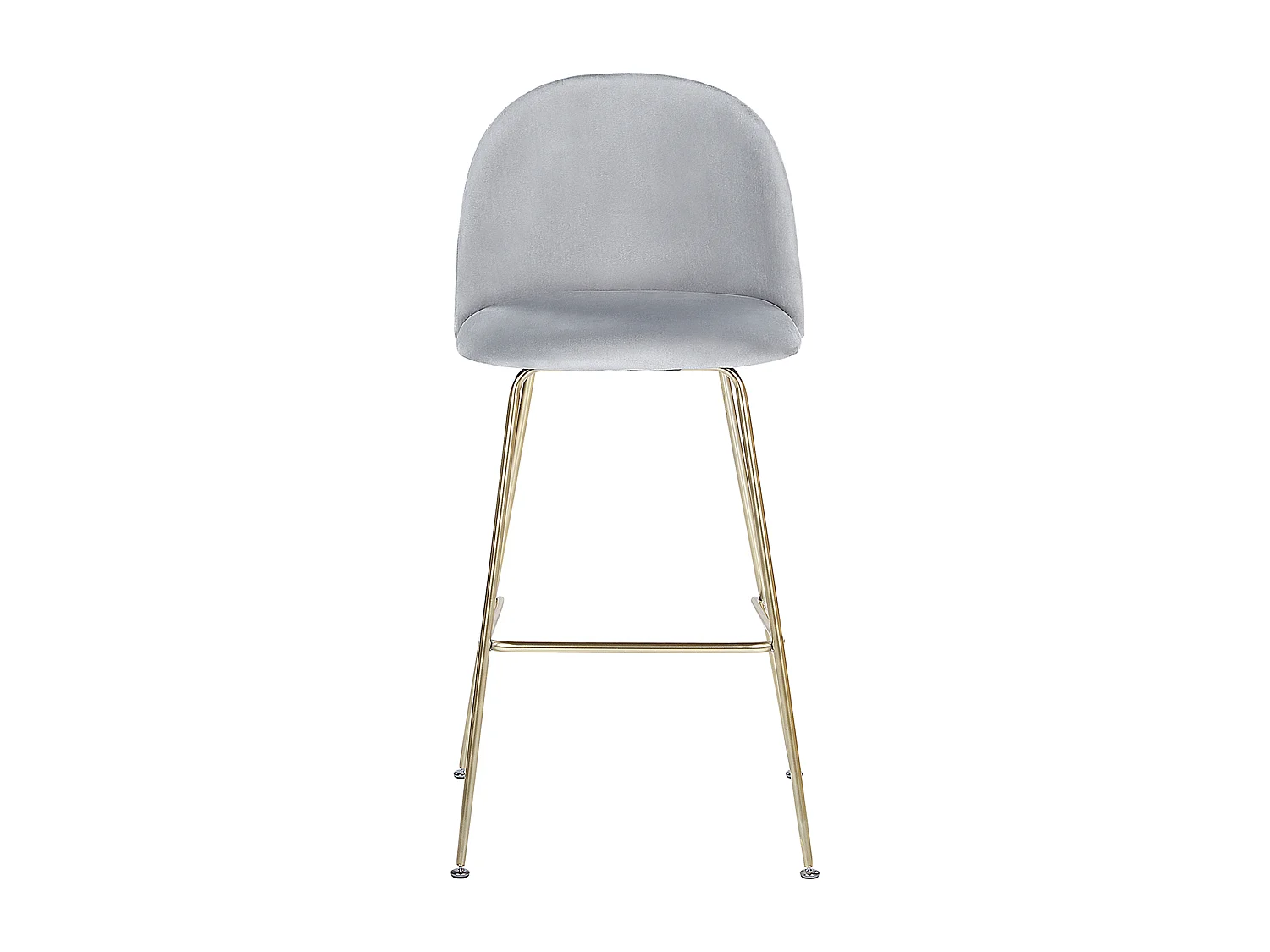 Lot de 2 chaises de bar ARCOLA Velours Gris clair