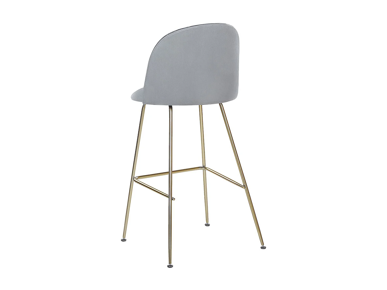 Lot de 2 chaises de bar ARCOLA Velours Gris clair