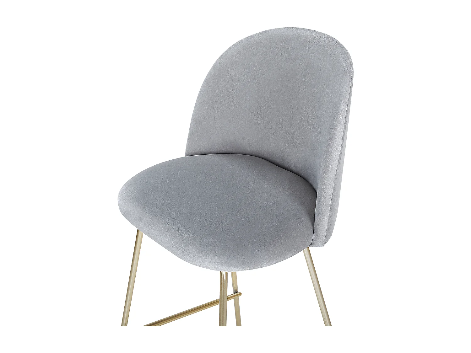 Lot de 2 chaises de bar ARCOLA Velours Gris clair