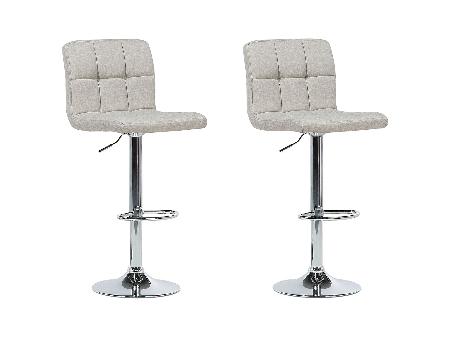 Lot de 2 chaises de bar MARION Beige clair
