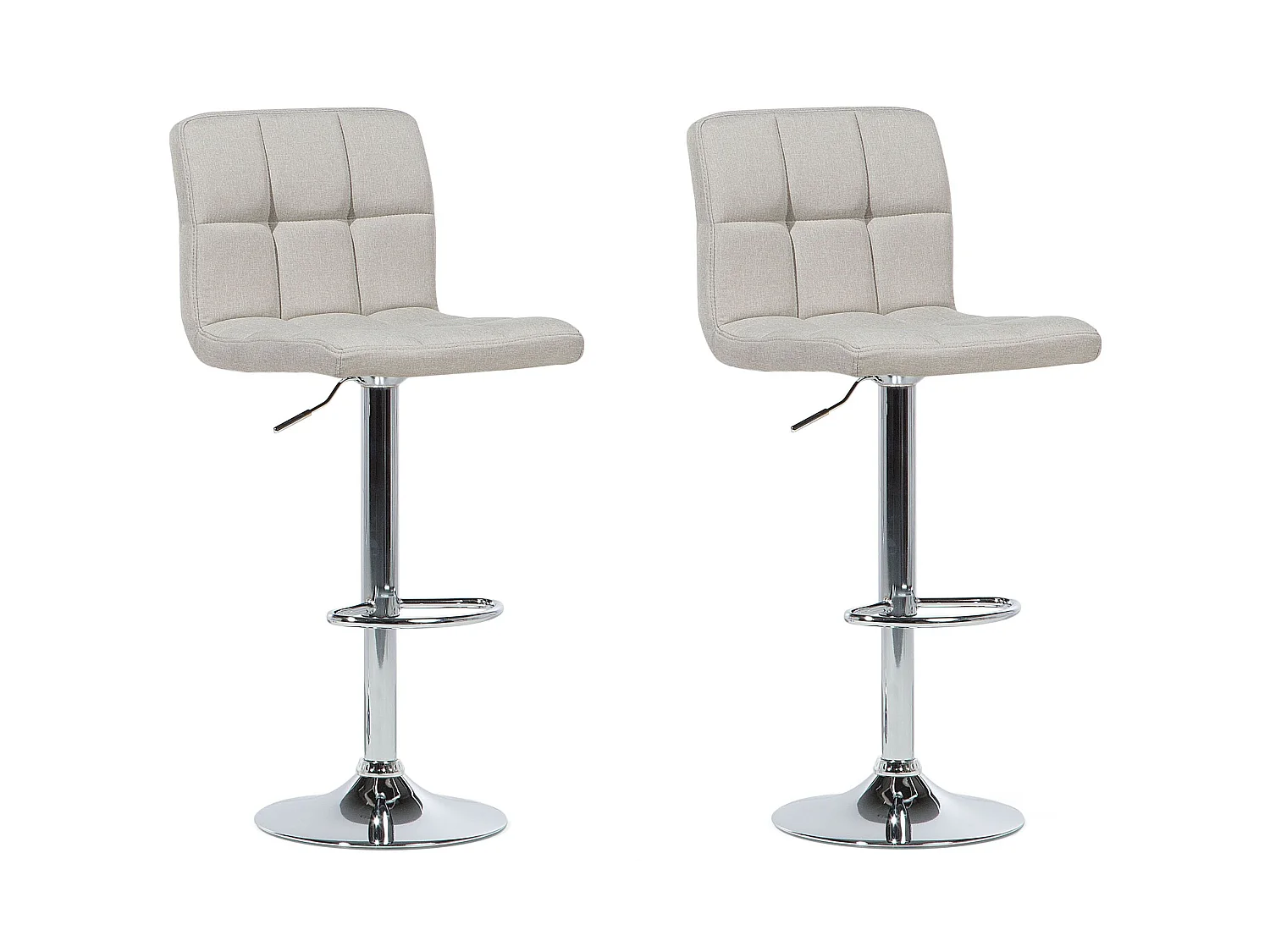 Set van 2 barstoelen MARION Draaibaar Lichtbeige
