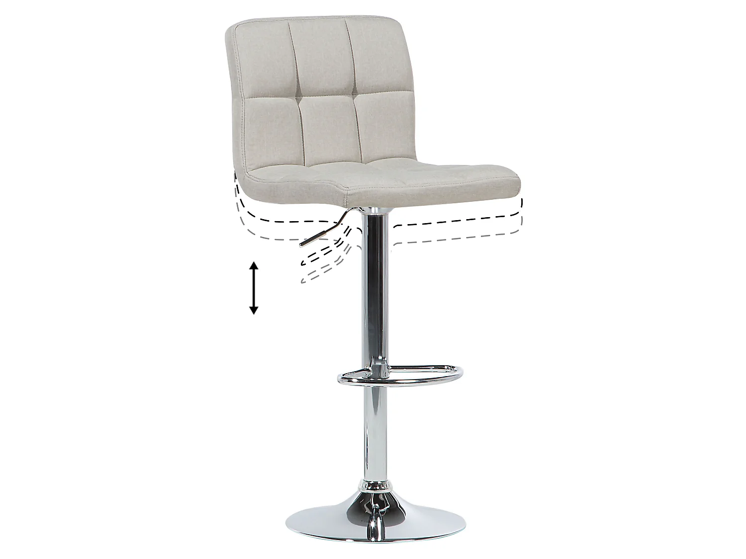 Set van 2 barstoelen MARION Draaibaar Lichtbeige