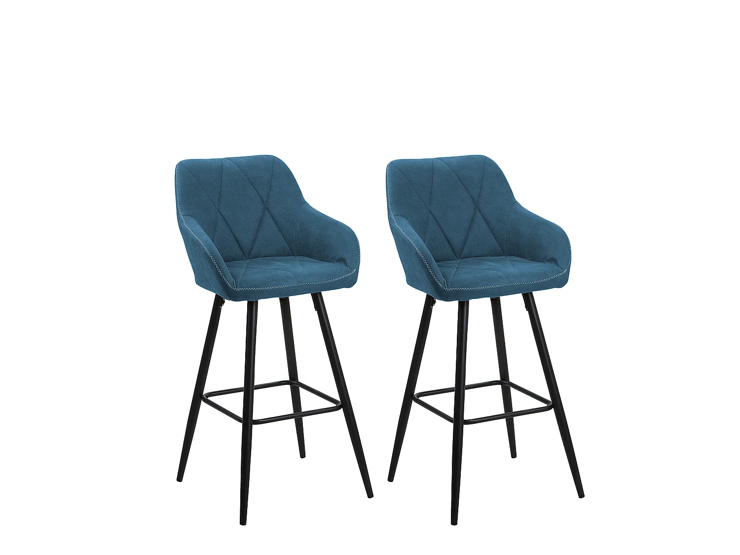 Lot de 2 chaises de bar DARIEN Bleu azur
