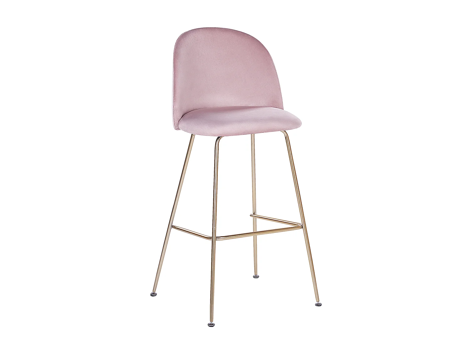 Lot de 2 chaises de bar ARCOLA Velours Rose