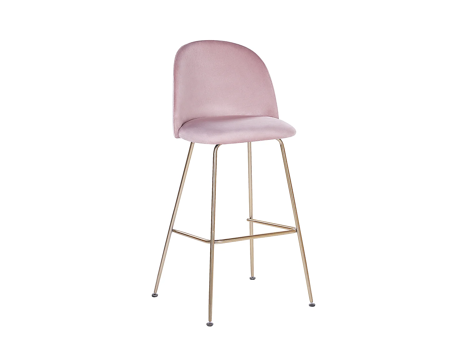 Lot de 2 chaises de bar ARCOLA Velours Rose