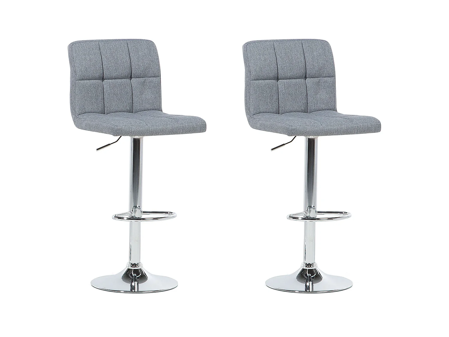 Lot de 2 chaises de bar MARION Gris clair