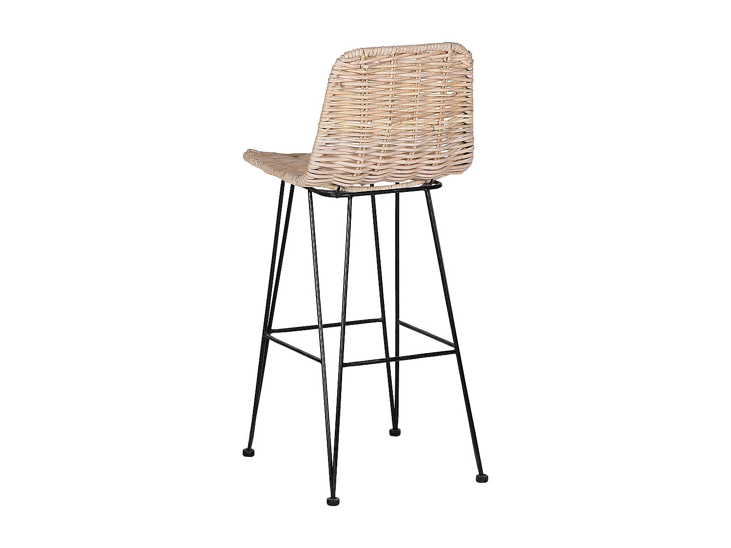 Lot de 2 chaises de bar CASSITA Rotin Naturel