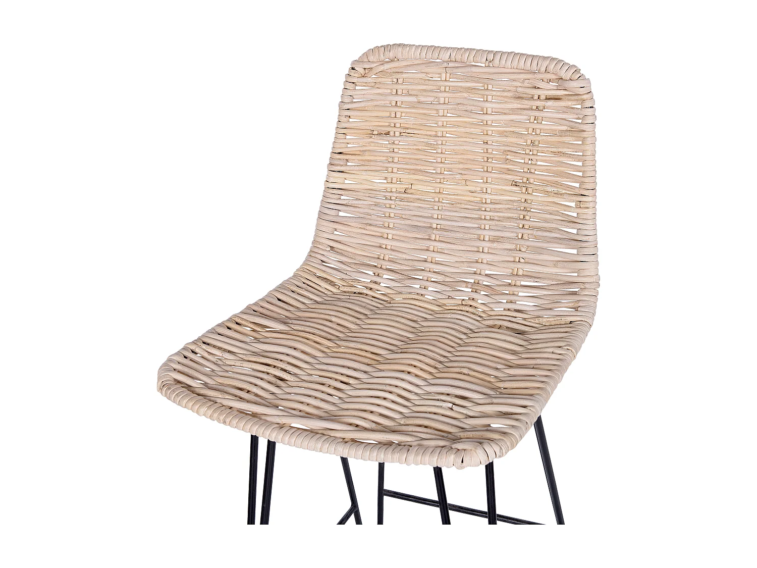 Lot de 2 chaises de bar CASSITA Rotin Naturel