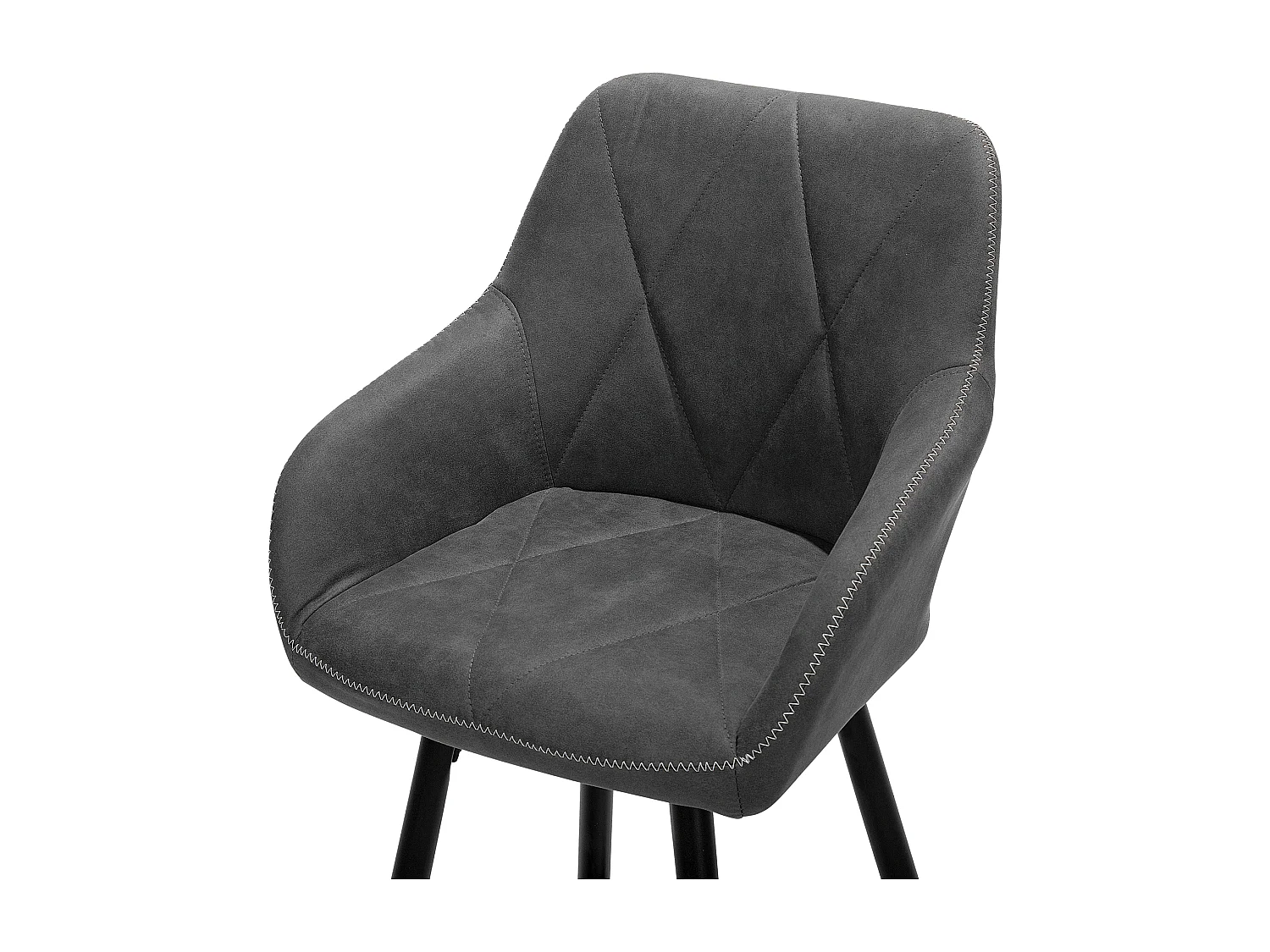 Conjunto de 2 bancos de bar DARIEN Cinzento