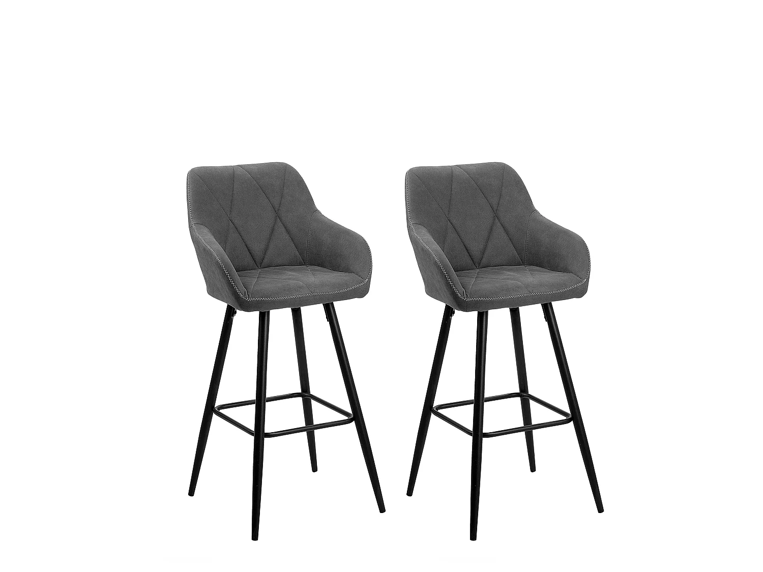 Set van 2 barstoelen DARIEN Grijs