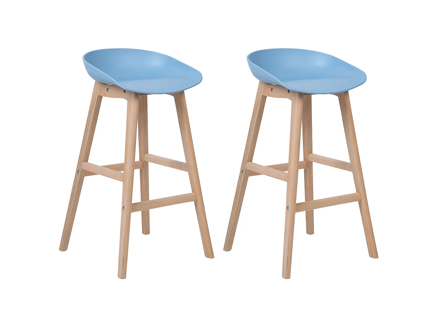Lot de 2 chaises de bar MICCO Bleu clair