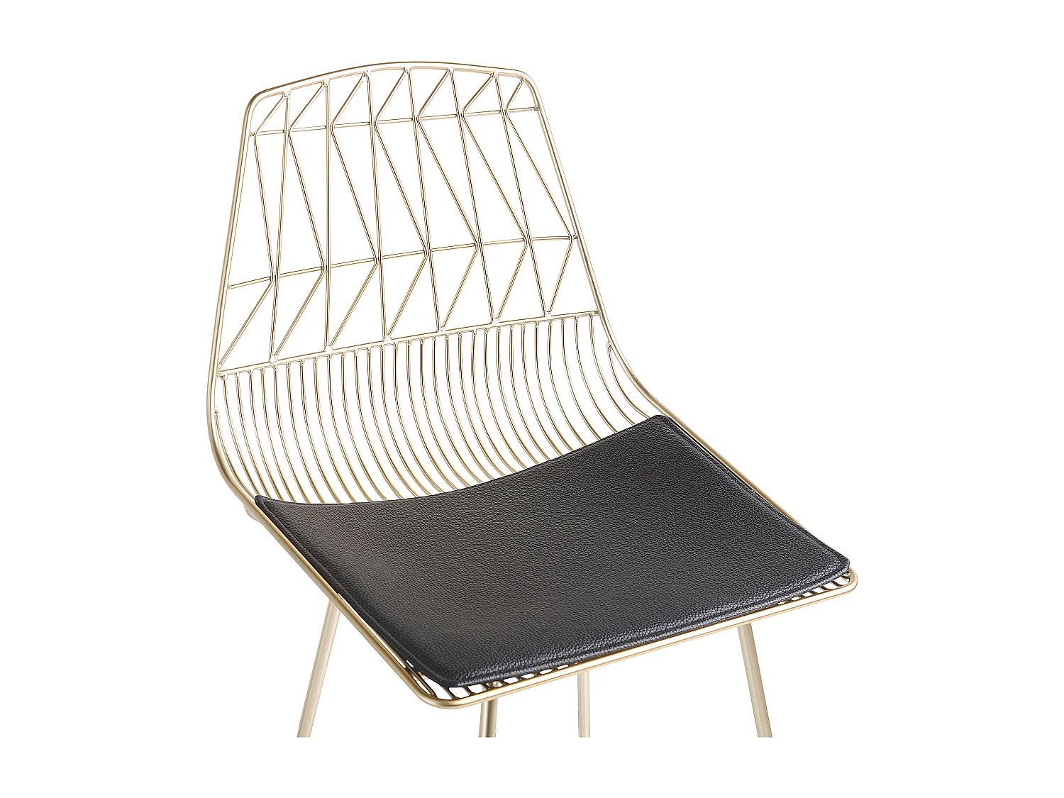 Conjunto de 2 bancos de bar PRESTON Metal Dourado