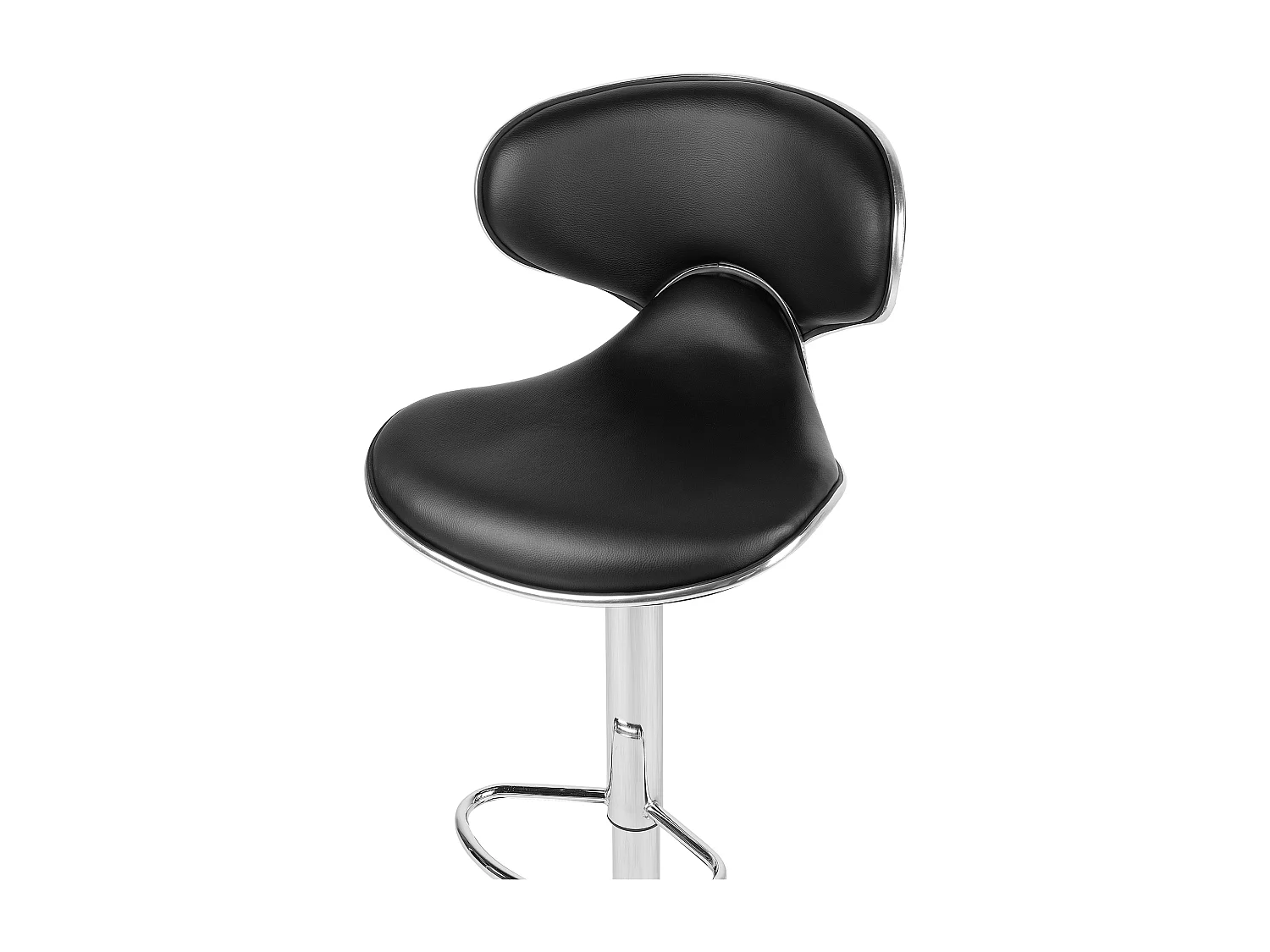 Set di 2 sedie alte CONWAY Pelle sintetica Nero