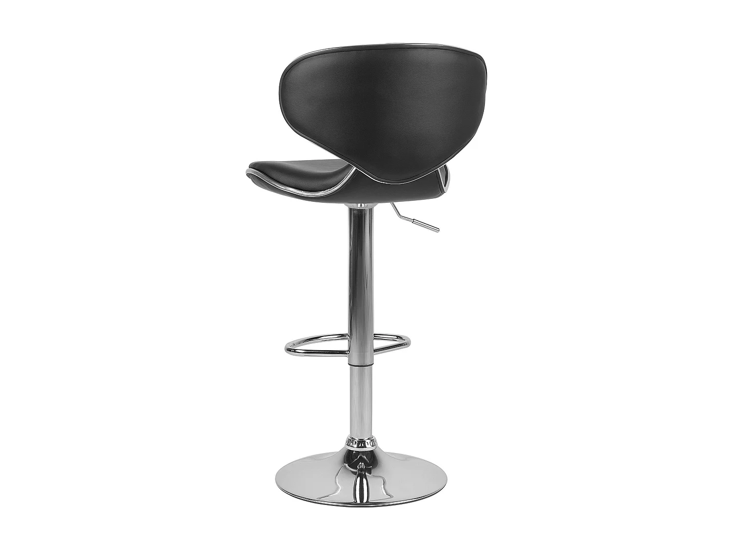 Lot de 2 chaises de bar CONWAY Cuir PU Noir