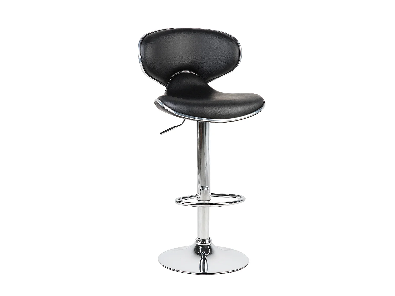 Conjunto de 2 bancos de bar CONWAY Pele sintética Preto